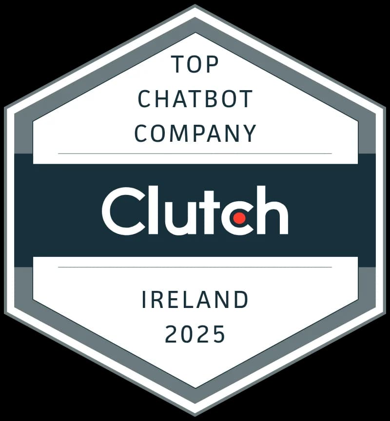 Top Clutch Chatbot Company - Ireland 2025 Top Clutch Chatbot Company - Ireland 2025 recognition badge